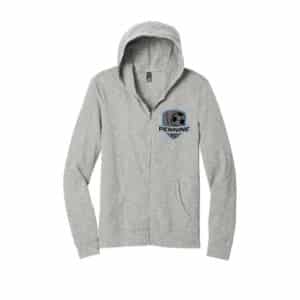 DISTRICT LIGHT GREY FULL ZIP HOODIE SHEILD LOGO